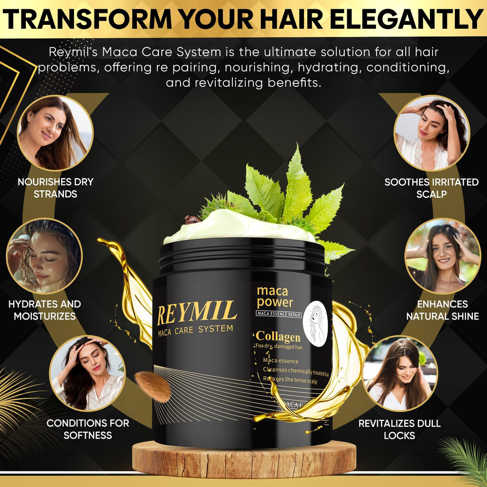 REYMIL Collagen Hair Mask frizz control for sleek strands.