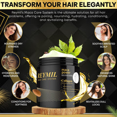 REYMIL Collagen Hair Mask frizz control for sleek strands.