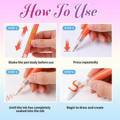 RFENLY quick-drying, waterproof ink in a 12-color range.
