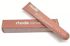 Rhode Peptide Lip Tint glossy swatch shows hydrating, subtle color for everyday lips.