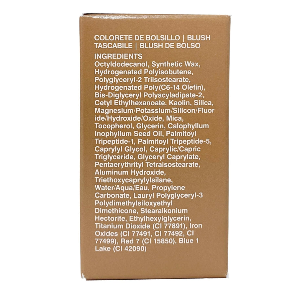 Rhode Pocket Blush Tan Line on lips and cheeks delivers a buildable, dewy glow.