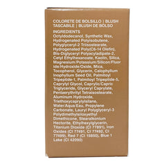 Rhode Pocket Blush Tan Line on lips and cheeks delivers a buildable, dewy glow.