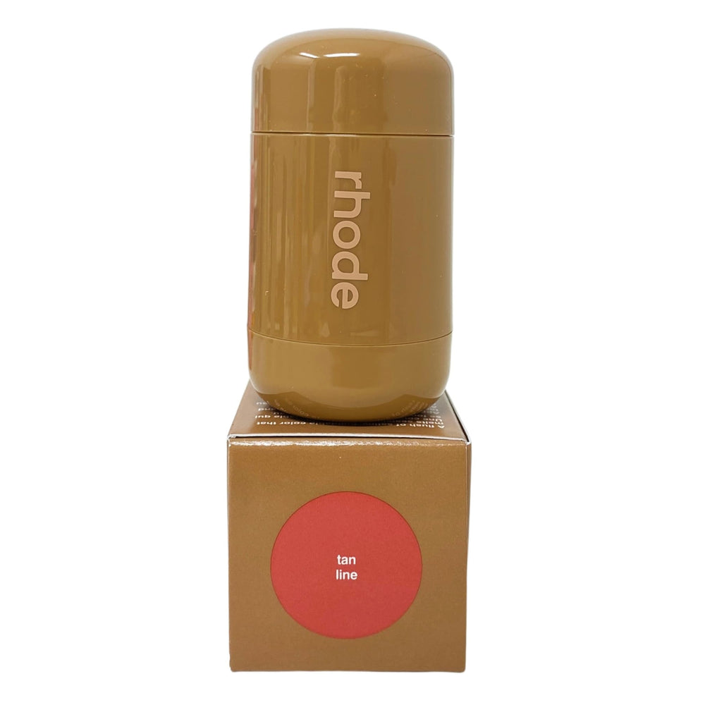 Rhode Pocket Blush Tan Line swatches demonstrating buildable color on skin.