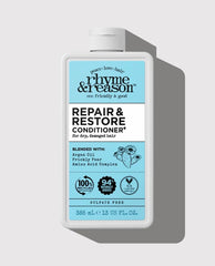Rhyme & Reason Repair & Restore conditioner smoothing swatch demonstrates detangling ability.