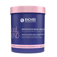 Richée Professional Soul Blond thermo-activated bottle for nourishing blonde hair and neutralizing yellow tones.