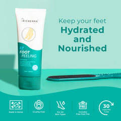 Richenna EZ Foot File included for at-home spa-like foot care.