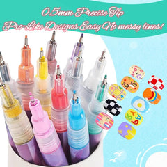 Ricishiy nail art pens support 3D textures and decorative painting on nails