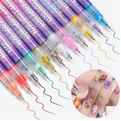 Ricishiy nail art pens feature a fine tip for precise detailing and smooth lines