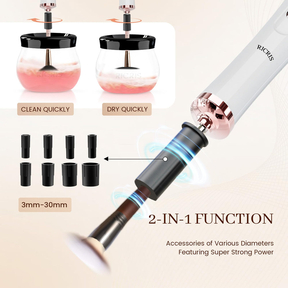 RICRIS makeup brush cleaner drying function speeds up use after washing.