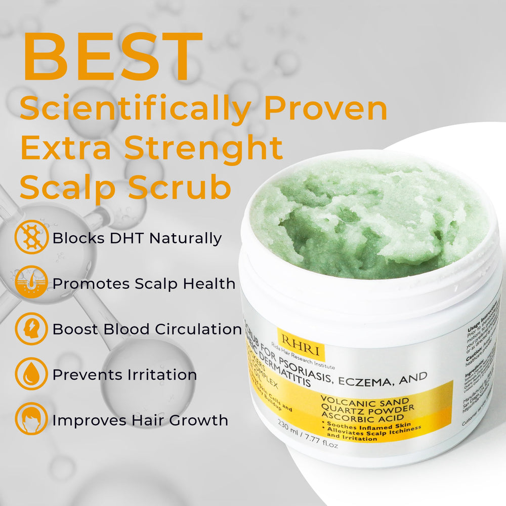 Rida Hair Anti Fungal Scrub texture close-up shows exfoliating particles