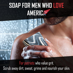 Right Wing Naturals Frontiersman soap with natural ingredients, USA-made quality.
