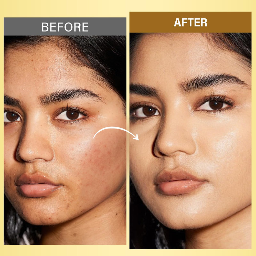Close-up texture of RIHAKO oil showing silky glide for smoother skin.