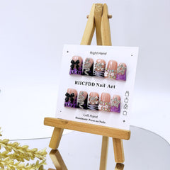 RIICFDD almond-shaped press-on nails with 12 sizes for a precise fit.