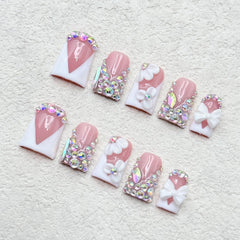 RIICFDD complete press-on kit with glue and cuticle stick