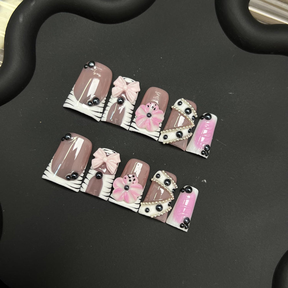RIICFDD duck press-on nails gradient finish for a seamless color shift