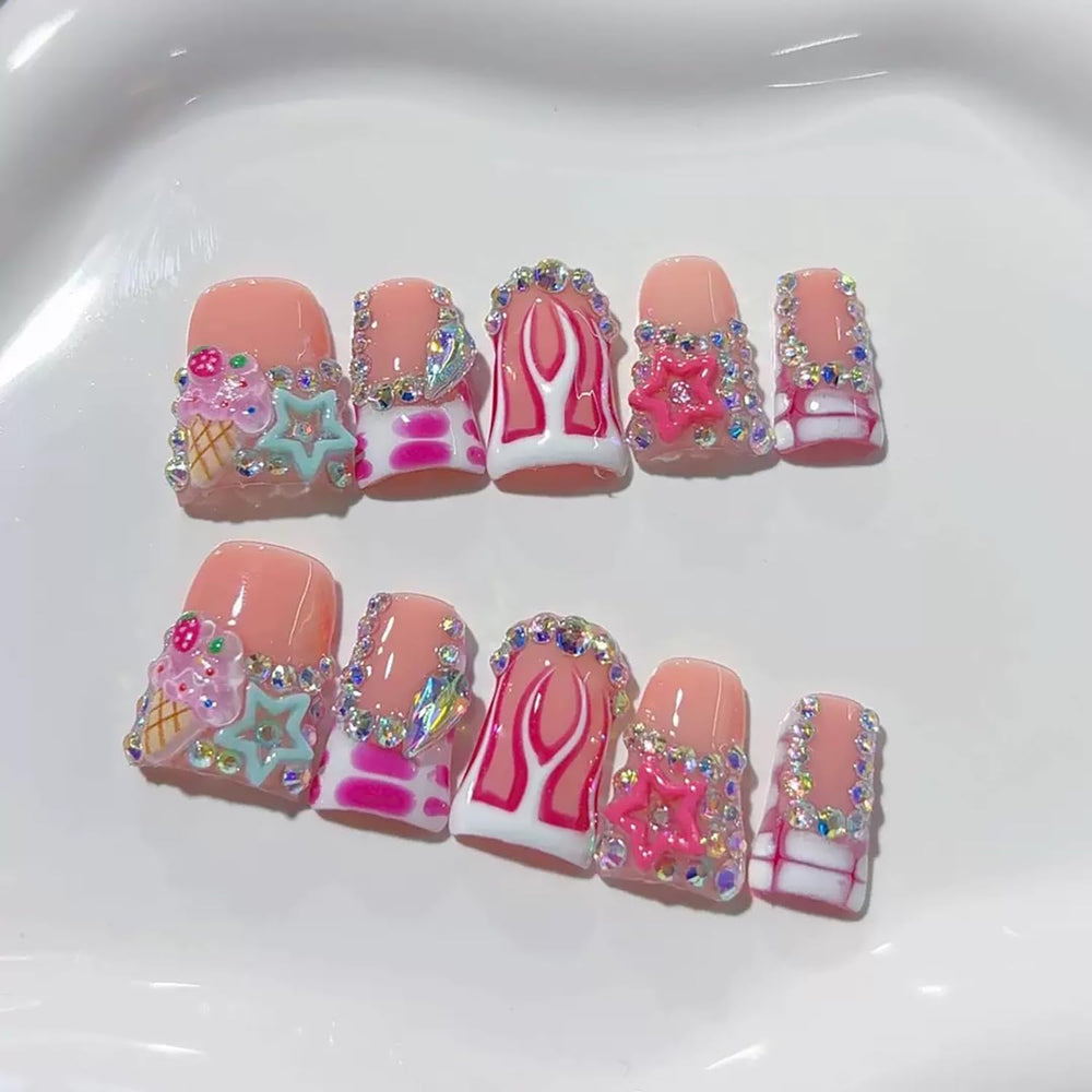 RIICFDD glossy nails suit special occasions from dates to events