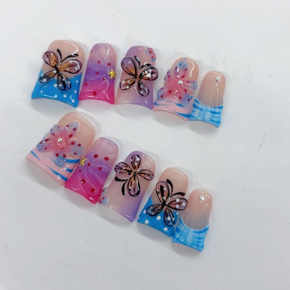 RIICFDD natural-shaped press-on nails designed for subtle, everyday wear