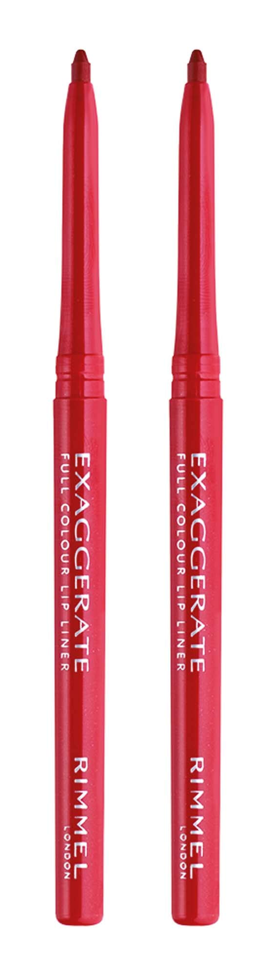 Rimmel Exaggerate lip liner Red Diva defines lips and helps prevent smudging