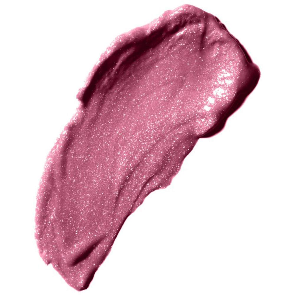 Rimmel Lasting Finish Amethyst Shimmer swatch reveals rich pigment and glow.