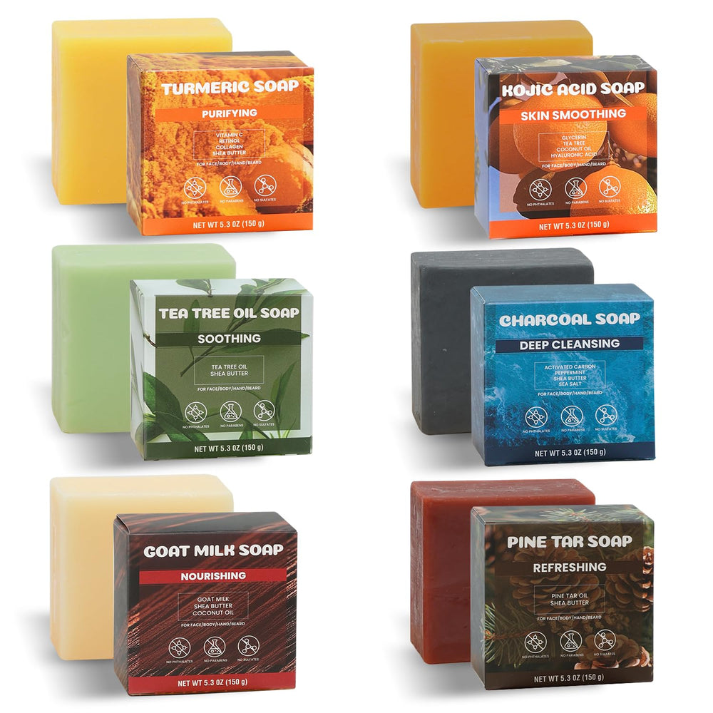 Rinse & Robust variety pack of six bars for versatile daily cleansing.