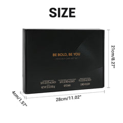 Keychain and business card case add practical style to the set.