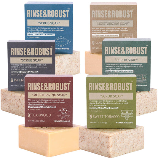 Rinse & Robust packaging design showcases a gift-ready box