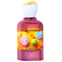 Risala Candelicious bottle front view, a playful gourmand fragrance for everyday confidence.