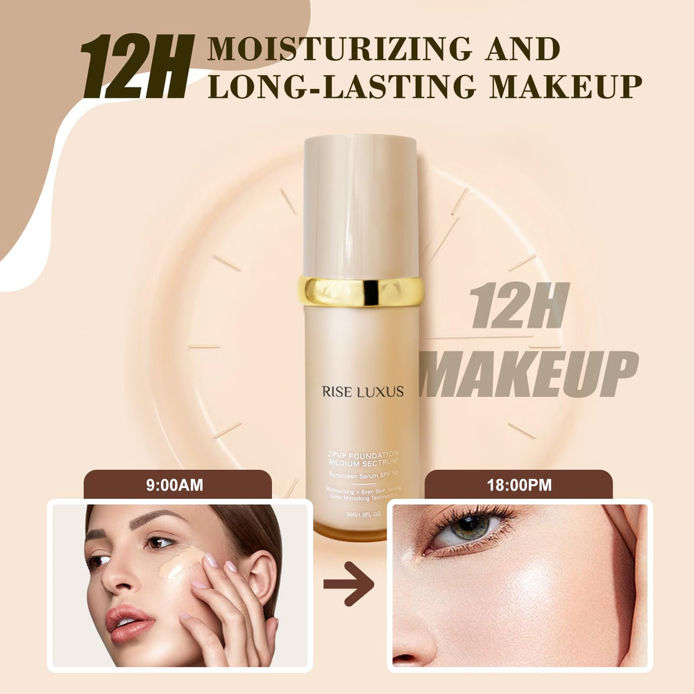 Rise Luxus Ultrablend waterproof finish resists sweat for all-day wear.
