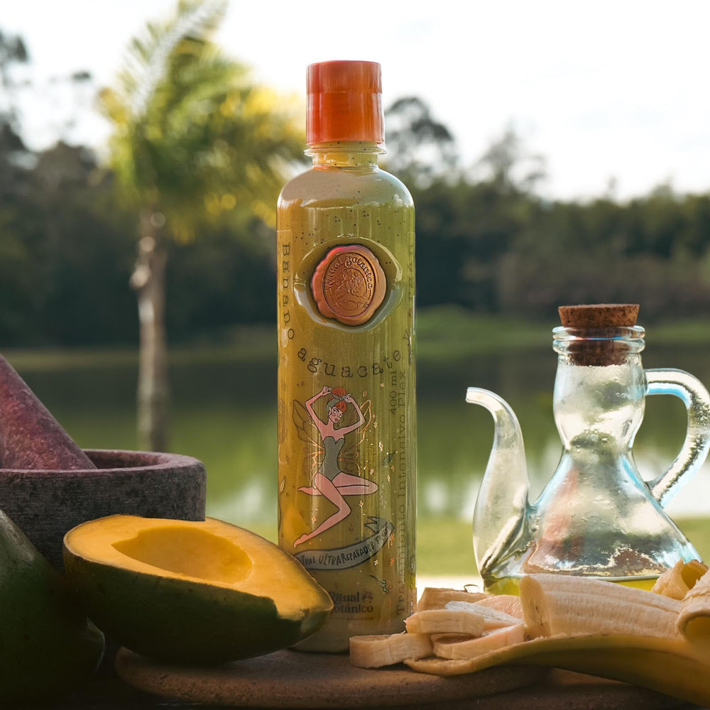 Plex avocado treatment application highlights deep conditioning and repair.