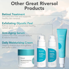Evening use scene featuring Riversol Peptide Eye Cream in night routine.