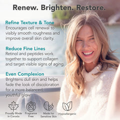 Applying Riversol Retinol Night Cream to the face at night