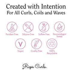 Rizos Curls vegan and cruelty-free formula for all textures.
