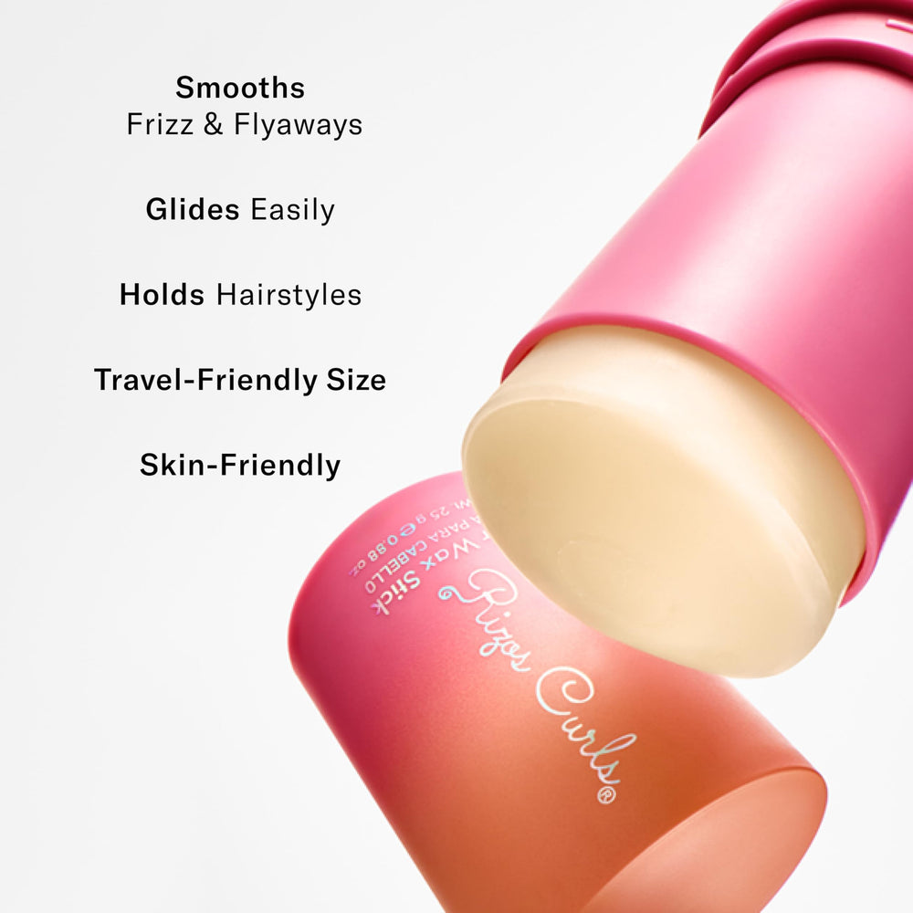 Rizos Curls Hair Wax Stick uses babassu oil to nourish without buildup.