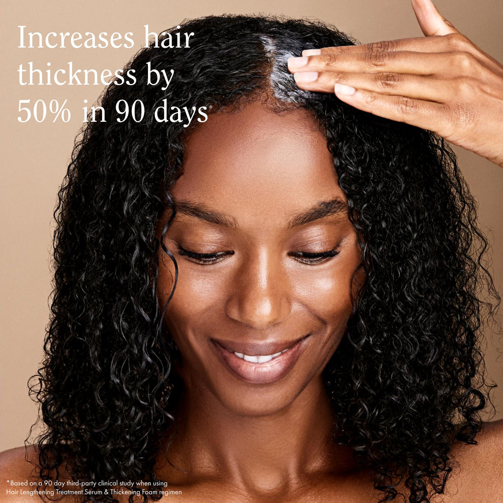Rizos Curls Thickening Foam helps reduce breakage during styling.
