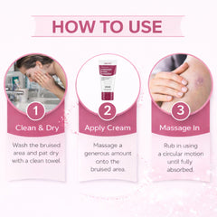 RMCYDS Bruise Cream hands application shows smooth, softening touch