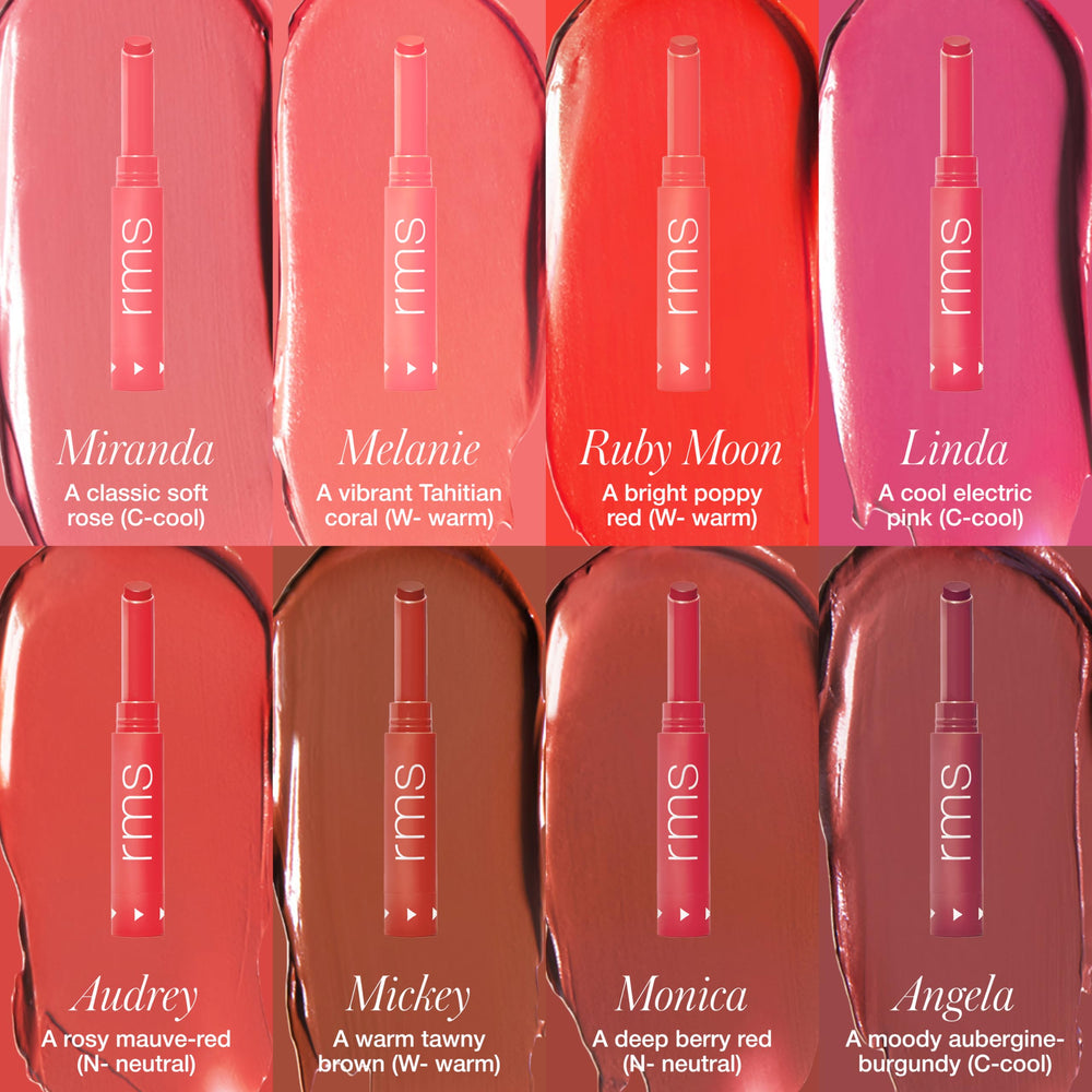 RMS Beauty Legendary Serum Lipstick The Nudes Kakadu plum antioxidant close-up