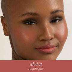 RMS Beauty Lip2Cheek packaging highlighting travel-friendly compact for touch-ups.