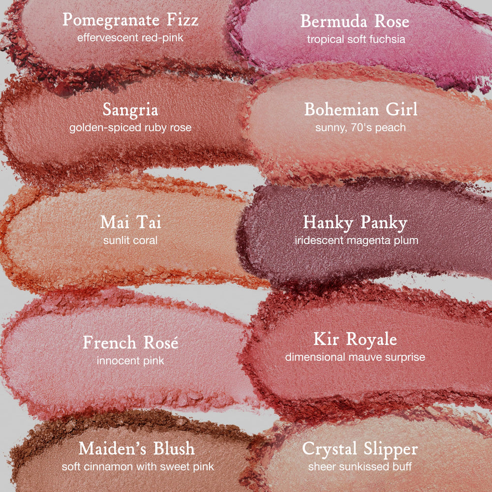 RMS Beauty Redimension Hydra Powder Blush formula with buriti and jojoba oils for hydration.