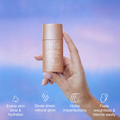 RMS Beauty Supernatural Radiance Serum SPF 30 close-up texture shows lightweight feel.