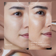 RMS Beauty Supernatural Radiance Serum SPF 30 pump-dispense action for easy application.