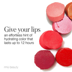 RMS Beauty Tinted Daily Lip Balm texture close-up showing non-greasy finish.