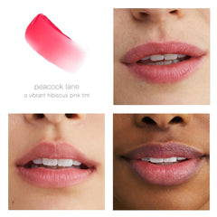 RMS Beauty Tinted Daily Lip Balm packaging close-up highlighting fragrance-free formula.