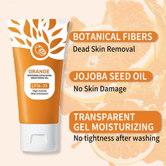 RnemiTe-amo orange enzyme exfoliating gel on the body, deep cleansing with natural hydration.