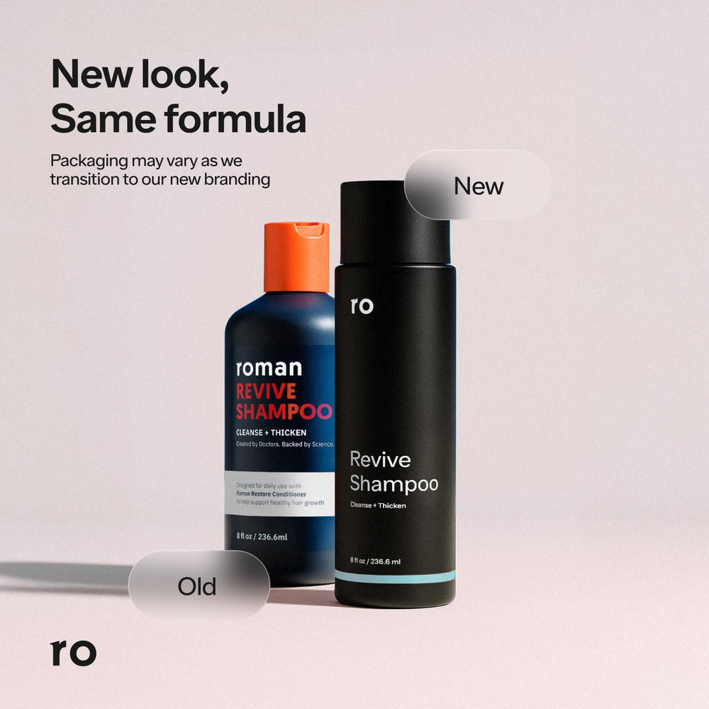 Ro Men's Revive and Restore duo box displayed on vanity.