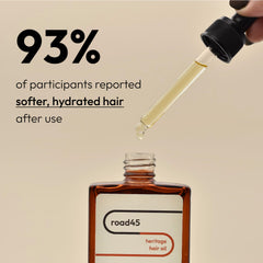 road45 Heritage Hair Oil scalp massage closeup showing nourishment