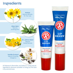 Robinson's Remedies Lip Renew Endurance slant-tip applicator ready for on-the-go performance.