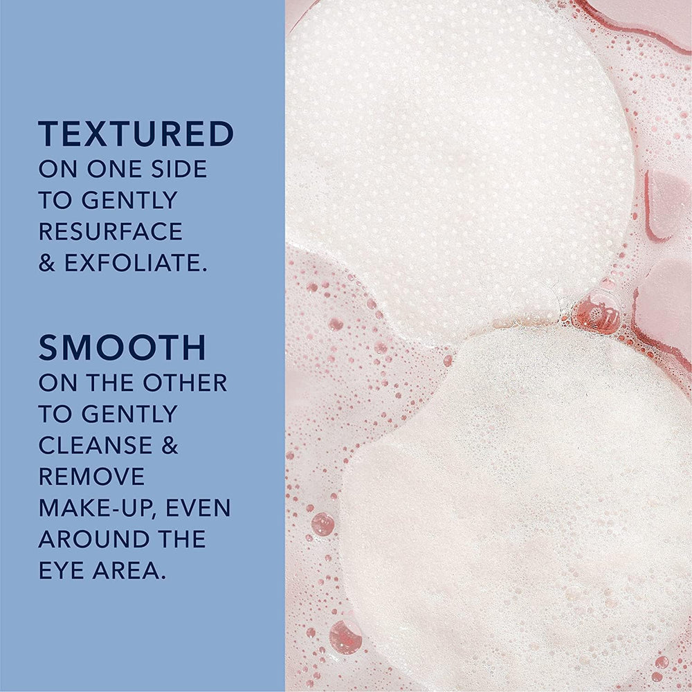 RoC Daily Resurfacing Disks near-eye area showing smooth cleansing motion.