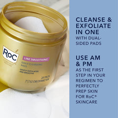 RoC Daily Resurfacing Disks removing dirt and oil for a brighter complexion.