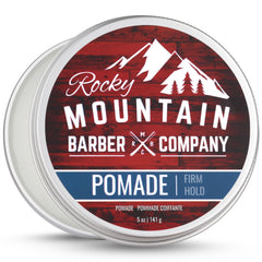 Rocky Mountain Barber Pomade 5oz tin – strong hold for sleek styles