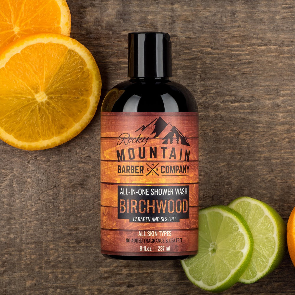 Rocky Mountain Birchwood beard wash image showing simple beard care routine